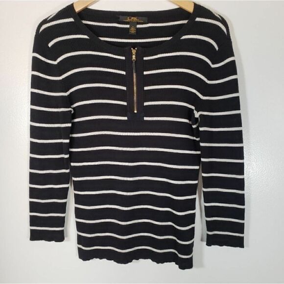 Ralph Lauren Tops - Lauren Ralph Lauren Y2K 90s Striped 3/4 Sleeve Top Size S